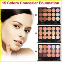 Professionale 15 colori Concealer Foundation Contour Face Cream mini Makeup Palette strumento per Salon Party Wedding Daily DHL spedizione gratuita