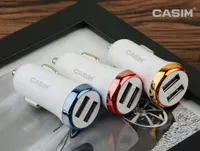 CASIM 빠른 충전 3.0 Type-C 마이크로 카 충전기 2 포트 고속 USB 차량용 충전기 Qualcomm USB 범용 포트 iphone Samsung