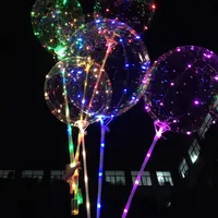 10ets / lot ballon lumineux avec lumière LED 18cm latex balle romantique pour la confession de confession de la fête de mariage