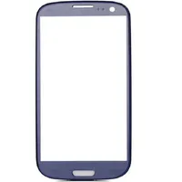 Pebble Blue Front Outter Touch Screen Glasslins ersättning för Samsung Galaxy S3 i9300 Gratis DHL Shipping