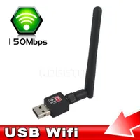 Freeshipping Mini PC WiFi Adapter 150m USB WiFi Mottagare Antenn Extern trådlös PC Datornätverkskort 802.11n / g / b LAN