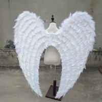 Duży rozmiar Piękny Biały Angel Wings Wings Samochody Etaks Etaks Wyświetla Wyświetla fotografowanie weselne Rekwizyty czyste ręcznie