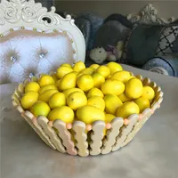 세로 4.5cm 미니 인공 가짜 레몬 시뮬레이션 Polylon 세척 과일 거실 ​​홈 인테리어 축제 장식 100PCS / 많은 DEC259