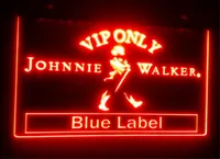 B137 VIP Endast Johnnie Walker Neon Light Sign Decor Dropshipping grossist 7 färger att välja