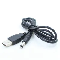 1m USB Power Charging Cable 5.5mm*2.1mm USB TO DC 5.5*2.1mm Power Cable jack black color hot sell