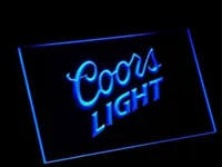 Coors Light Beer Bar Bar 3D Sinais Culb Pub LED Neon Light Sign Home Decor Crafts