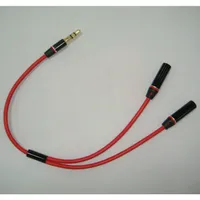 Livraison Gratuite 3.5mm Écouteurs Jack 1 Mâle à 2 Femelle Audio Splitter Connecteur Adaptateur Câble 100ps / lot