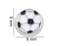 20 Adet / grup Yüzer Locket Charms Spor Futbol Topu Cam Manyetik Madalyon Takı Yapımı Için Fit