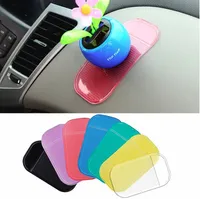 Big Size13cm*7cm cute easy to use 100% Anti Slip Super sticky suction Car Dashboard magic Sticky Pad Mat for Phone PDA mp3 mp4 ALL COLOR