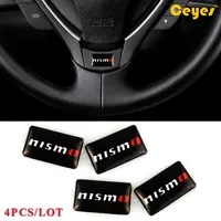 Yüksek Kaliteli Sevimli Araba Çıkartmaları Plastik Damla Sticker Nissan Nismo için Kişiselleştirilmiş Etiket Logosu Komik Oto Süslemeleri Araba Styling 4 adet / grup