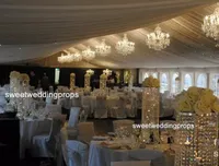 Дешевые Кристалл акриловый шарик подсвечник для свадьбы центральные украшения стола