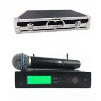 Najwyższej jakości SLX SLX24 Beta58 z aluminiowym pudełkiem !! UHF bezprzewodowy system mikrofonu Super Cardioid Beta Handheld Microfone Mic