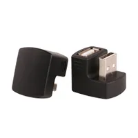 ZJT49 Black 180 graus masculino USB para um conector de cabo de adaptador de extensão feminina M / F para carro de roteador 3G