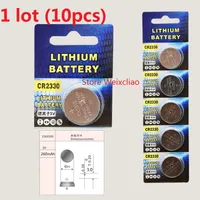 10pcs 1 lote CR2330 3V batería de botón de litio li ion CR 2330 3 voltios li-ion monedas envío gratis