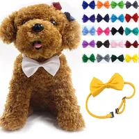 Ajustável Dog Pet Bow Colar Acessório gravata Collar filhote de cachorro Cor Viva Pet Bow Mix Cor WX-G15