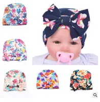 Baby Hats Kids Big Bow Punto Beanie Floral Caps Recién Nacido Flor Newborn Caps Impreso Infantos Maternidad Accesorios Boutique ACCESORIOS DE NIÑOS EUROPEO HAT J232