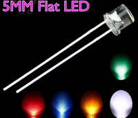 MIX Flat Top 5mm LED Diodo Vermelho / Verde / Amarelo / Laranja / Rosa / Roxo Cor