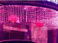 Bruiloft achtergrond van venster decoratie waterdichte buiten led twinkle licht led vakantie lichten reeks van 9m * 1m 450 LED's gordijn lichten