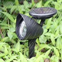 LED Solar Flood Lights 26cm 3LEDs ABS Spotlight Power Garden Path Lamps Esterni Impermeabili Scale Home Yard Park Lighting