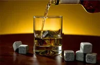 In bulk High Quality Natural Whiskey Stones Whisky Stones Cooler Whisky Rock Soapstone Ice Cube With 100pcs TA179