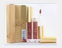 Gratis verzending! 2017 nieuwe make-up lippen gouden box matte vloeibare lipstick antis-stick cup lip glans! 12 verschillende kleuren (120pcs / lot)
