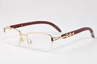 Новая мода мужская спортивная древесина солнцезащитные очки мужчины классические ретро бамбуковые очки дизайнерские металлические золотые рамки ясные линзы вождения женщин очко
