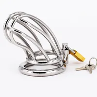 Chastity Device For Men Metal Chastity Cage Stainless Steel Cock Cage Male Chastity Belt Penis Ring Sex Toys Bondage Lock Adult Products