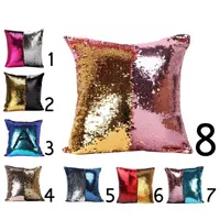 Single Side Sequin Mermaid Cushion Cover Pillow Magical Color Changing Glitter Sierkussen Case Home Decoratieve kussensloop