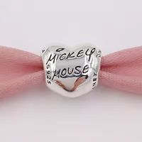 Andy Jewel 925 Silver Beads Miky Mouse Signature Charms подходит для европейских ювелирных украшений в стиле Pandora.