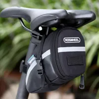 ROSWHEEL Waterproof Mountain Road Bicycle Tail Bag Saddle Bag Bike Pouch Cycling Seat Bag Black