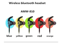 AMW-810 Bluetooth Kulaklık Spor Kulak Kancası Kulaklıklar Stereo Aşırı Kulak Kablosuz Kulaklık Kulaklık için Mic ile iphone samsung ücretsiz DHL