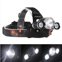 BUROIT RJ-3000 Best C-XM-L T6 8000 Lumen LED Headlamp Headlight Caming Hunting Head Light Lamp 4 Modes +2*18650 Battery + AC/Car Charger