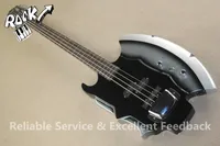 RARE Xort Gene Simmons AX Подпись Guitar Black 4 Strings Electric Bass Guitarra Chrom Pickup крышки в наличии для продажи