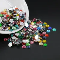 Color surtido de diamantes de imitación plana, perlas de espalda plana de resina de color mixta para DIY DECO 3MM, 4MM, 5 mm, 6 mm