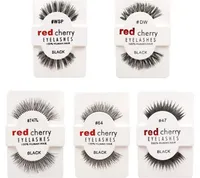 10 stilar Red Cherry False Eyelashes Fake Eye Lashes Lång och Vol A105