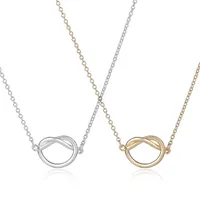 Fashion knot pendant necklaces, a lovely knotting pendant necklaces.Personality love complex collarbone chain necklaces for women