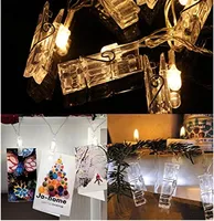 Billiggirlande 1m 2m LED LED String Lights Neuheit Fairy Lampe Sternenkarten Karten Foto Clip Luminaria Festival Weihnachten Hochzeit Dekoration
