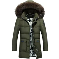 Wholesale- New style 2016Thick Warm Winter duck Down Jacket for Men Waterproof Fur Collar Parkas Hooded Coat high quality Western style