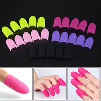 5Pcs / set de silicona Nail Art removedor de esmalte empapa del Caps reutilizable manicura DIY Diseño de uñas de gel UV Quitar empapa del Caps