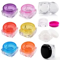 5G Plástico Cosmetic Pot Jar - Recipiente vacío de la muestra cosmética de 5 ml - Viajes Pequeñas botellas de embalaje recargables para crema, aceites, loción