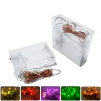 cheaper 2M 3M 5M Party Xmas led Battery Power Operated 20 30 40 50LEDs copper wire / silver Wire String Light Lamp