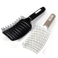 Wholesale- Bend Hair Comb Brush Anti-static Curved Vent Hair Comb Massager Hairbrush Salon Hairdressing Tool Barber Salon Hair Styling