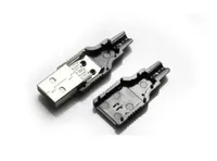 Bilgisayar Kabloları Konnektörler Siyah Plastik Kapaklı IMC Tip A Erkek USB 4 Pinli Priz Konnektörü