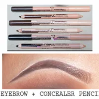 Ny Hot 48pcs / Lot Maquiagem Eye Brow Menow Makeup Double Function Eyebrow Pencils Concealer Pencils Maquillaje
