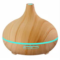 300ml Diffuser Wood Grain Ultrasonic Aroma Cool Mist Humidifier for Office Bedroom Baby Room Study Yoga Spa