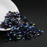 Flatback Resin Rhinestones Black Blue Jet AB Crystal Faceted SS12/SS16/SS20/SS30 All Size