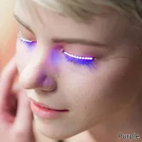 Moda Flashing Wodoodporna Zmiana koloru LED Eye Lashes Luminous rzęsy do tańca Koncert Boże Narodzenie Halloween Nightclub