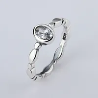 Una venta al por mayor simple boutique rings 925 Silver Signature Ring Fit Pandora Cubic Zirconia Aniversario Joyería para mujeres regalo de Navidad