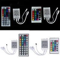 LED RGB Controller DC12V Mini 44/24 Key IR Fjärrkontroll för 3528 5050 RGB LED-band Lyser 7 Färgmodul