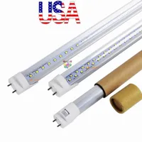 Lager i USA + 4FT LED T8 rörlampa 22W 28W Dubbel sidor LED-lampor Byt fluorescerande ljus AC 110-240V